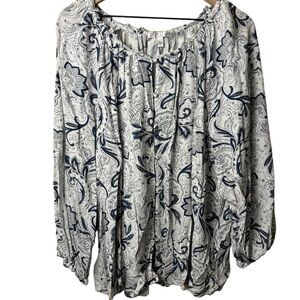 Spence Woman 2X Flowy Round Neck Button Front Office work Everyday.